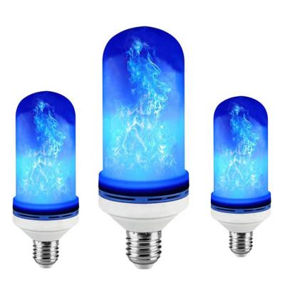 China Fire Flickering+Gravity Sensor Fire Flame Shape Lamp Led Fire Light Effect Blue Led Flame Bulb for sale