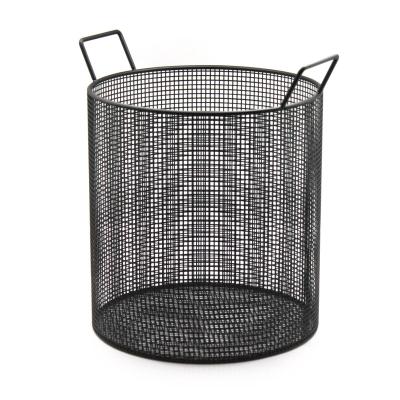 China Industrial Multiple Grades Quality Mesh Laundry Basket Black With Wire Handles for sale