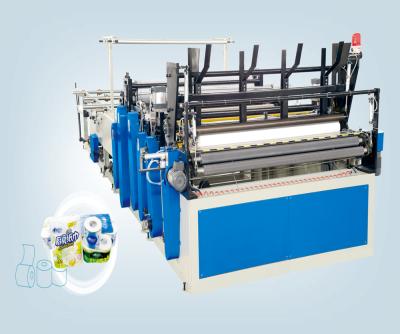 China Parent Rolls Automatic Embossed Perforation Slitting Maxi Rewind Roll Machine for sale