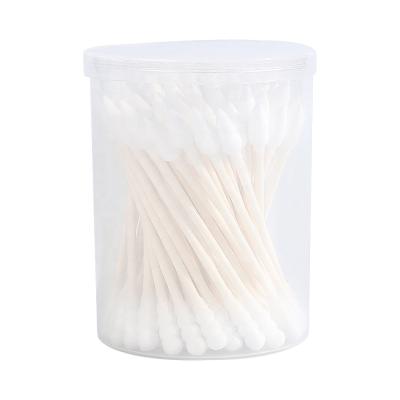 China Makeup Remover OEM Dot Paper Stick Cotton Pad Spiral Head Buds For Beauty for sale