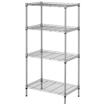 China FREE SAMPLE Workable Adjustable Storage Shelf Metal Rack Wire Shelving Unit For Bathroom Kitchen Shelving Unit Storage Rack for sale