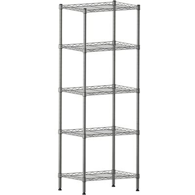 China FREE SAMPLE Viable Adjustable Wire Metal Rack Unit Storage Shelf Shelves For Laundry Bathroom Kitchen Rack Organizer Shelf for sale