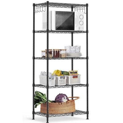 China FREE SAMPLE Heavy Duty Storage Unit Metal Wire Rack Adjustable Shelf Organizer Shelves For Bathroom Rack Organizer Shelf for sale