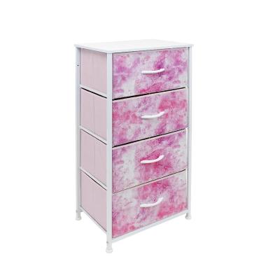 China FREE SAMPLE (Size) Adjustable Dresser Storage Tower Organizer Drawers for Cabinet Steel Frame Top Link Dye Wood Fabric Bins for sale