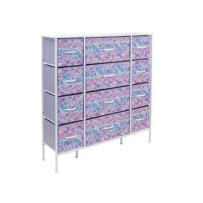 China FREE SAMPLE (Size)Adjustable Fabric Dresser for Bedroom Chest of 12 Drawers Storage Tower Clothing Organizer Steel Frame Fabric Tall Bins for sale