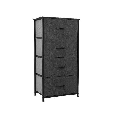 China FREE SAMPLE (Size) Adjustable Storage Tower With 4 Drawer Cloth Dresser Organizer Unit Sturdy Steel View Easy Cloth Bins Wood Pull Top for sale