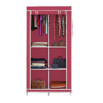 China FREE SAMPLE Adjustable Layer (Waist) Folding Wardrobe For Clothes With Side Pocket for sale