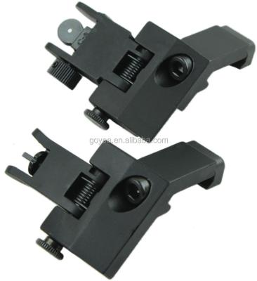 China Aluminum Alloy AR 15 Front And Rear Flip Up 45 Degree Quick Transition Iron Backup Sight for sale