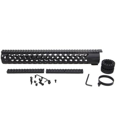 China 15 Inch Picatinny Mount Aluminum Alloy Rifle AR15 Style Free Float Keymod Rail Handguard for AR15 for sale