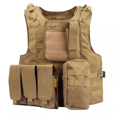 China Tatical Paintball Molle Vest High Density Nylon Multiple Pockets Vest Military Tactical Combat Airsoft Tactical Vest for sale