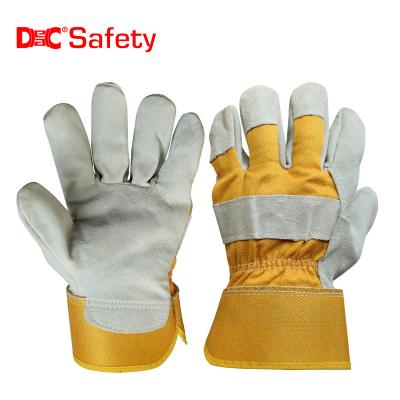 China Comfortable High Quality Cow Split Leather Palm Cut Resistant Work Gloves Level 5 for sale