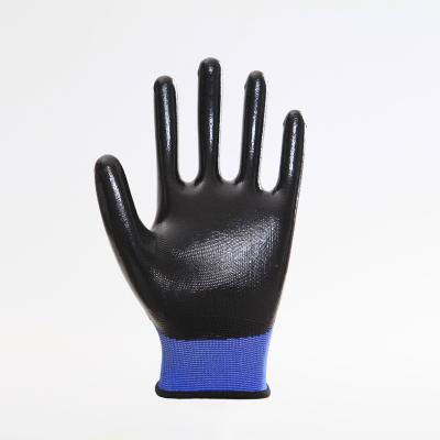 China Comfortable Nitrile Coating Smooth Military Finished Gloves Working Safety Gloves for sale