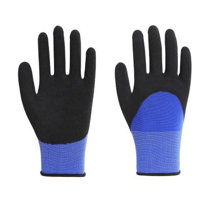 China Latex Material Coating Palm Coating Sandy Military Finished Gloves Working Safety Gloves for sale