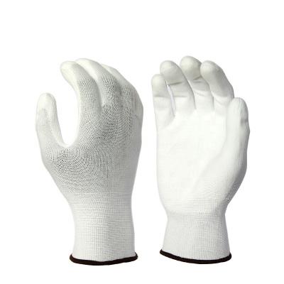 China Daliy Work/Life Protection/Heavy Duty Hot Sale Cheap Polyestes/Nylon Knit Black PU Coated Gloves Garden Working Hand Safety Gloves Construction for sale