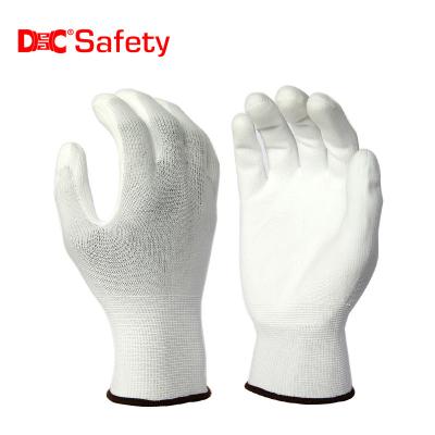 China CE Comfortable Black Lightweight Nylon Lightweight PU Gloves Anti Static Cd Black PU Coated Work Gloves for sale