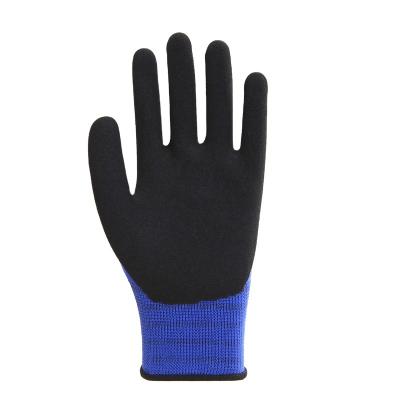 China Work Protection / Daliy Black Life Nitriles / Heavy Duty CDSAFETY 13 G Coated Gloves Car Set Glove Nitrile Work Gloves for sale