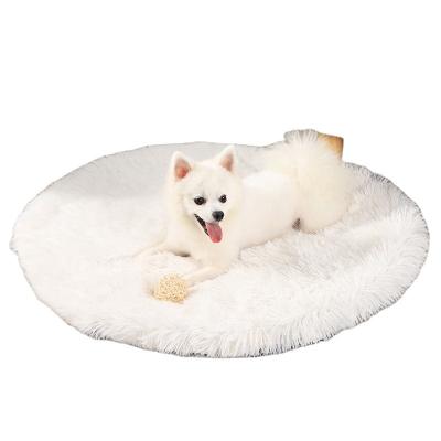 China Amazon Hot Selling Super Soft Super Soft Travel Around Washable Velvet Mat Sofa Pet Mat Circle Dog Plush Covers Pet Bed Mat for sale