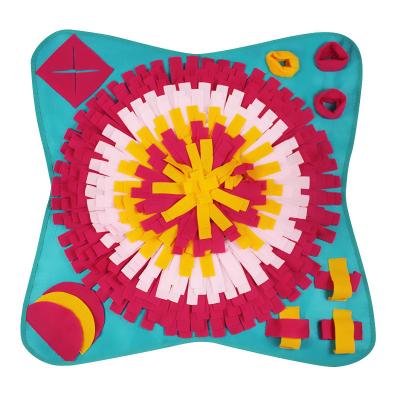 China Travel Maker Washable Foldable Pet Sniffing Nose Work Mat Pet Dog Snuffle MatPet Sniffle Feeding Mat for sale