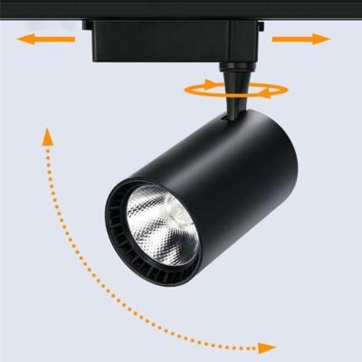 China Modern Wholesale Commercial Flexible Led Track System Spot Light COB Lamp for sale