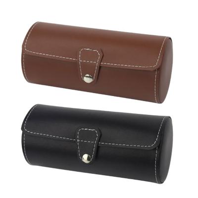 China 2021 Handmade New Arrive Custom High Quality Leather Watch Roll Case For 3 Watches for sale