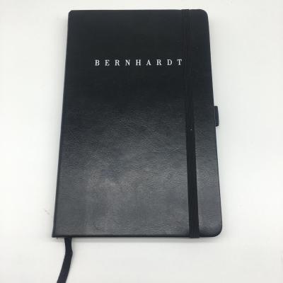 China High Quality Custom Logo Hardcover Book PU Cotton Velvet Leather Notebook With Pen for sale