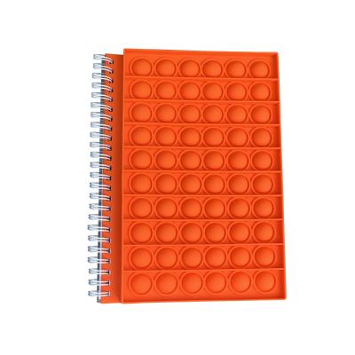 China Wholesale Spiral Notebook Decompression Notebook Jumping Lift Finger Bubbles Silicones Cover Notepad for sale