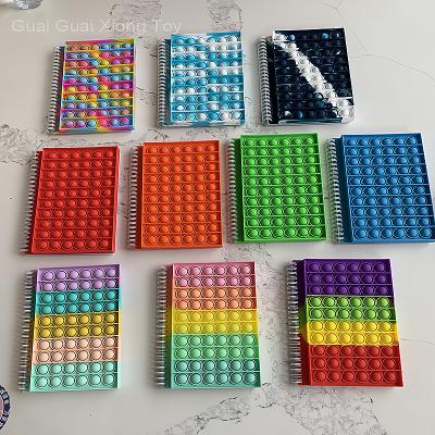 China 2021 new products silicone teyseysh noise bubble blanket spiral jumps fidgety person kids toys jump on notebook for school for sale