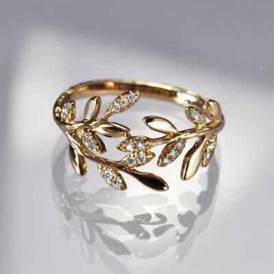 China CLASSIC 18K Yellow Gold Anka Diamond Ring Color Gold Rose Gold Ring Can Be Customized for sale