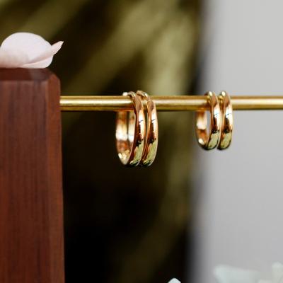 China Office / Career 18k Gold Hoop Fashion Women's Earrings Sample Ladies for sale