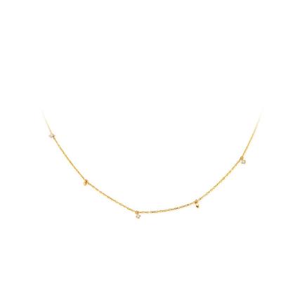 China Real Vintage 18k Solid Gold Necklace Natural Fine Diamond Gold Design Latest Necklace Jewelry Manufacturer for sale