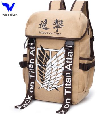 China With USB Attack on Titan Backpack Anime Schoolbag for sale