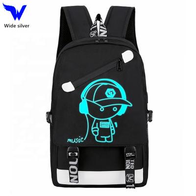 China With USB flymei anime mochila luminosa school backpack for boy girl teenager Usb charging computer for sale