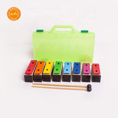 China Wholesale 8 Notes Children's Educational Wooden Xylophone Cartoon Musical Toy Instruments for Kids Early Education for sale