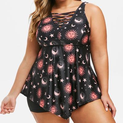 China QUICK DRY plus size floral print swim sets OEM custom high quality fashion women logo swimwear beach casual wear for sale