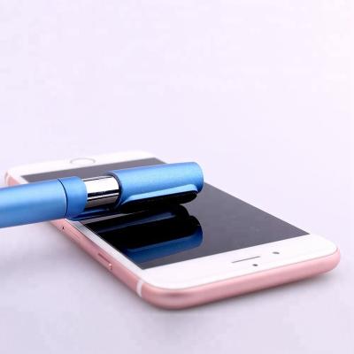 China Promotional Pen 5 in 1 Stylus Ball Pen with Highlighter Bar and Screen Phone Holder Customized Logo Cleaner Pen for sale