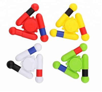 China Promotional 3 Color Design Ink Pen Spinner Funny Colorful Toy Promotional Spinner Pen With Logo Customized for sale