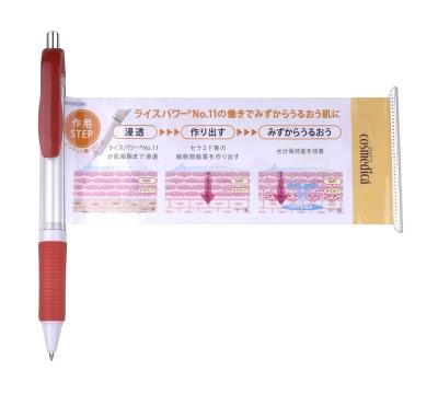 China office & School Pen With Paper Inside Adversting Pen Ball Pen Hot Sales Banner Roller Plastic Roller Pen for sale