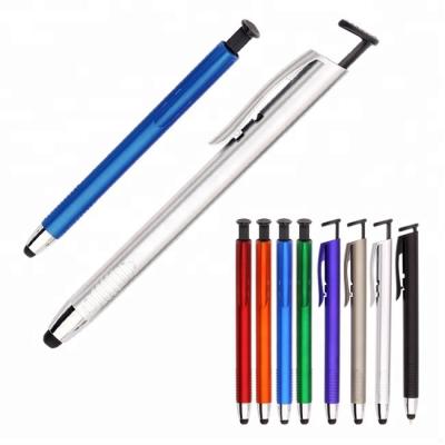 China Promotional Pen Promotional Gift Advertising Slogan Custom Logo Printed Pen Cheap Price Stylus Pen With Phone Holder OEM for sale