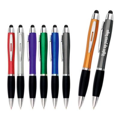 China Promotional OEM LED pen lighting pen custom logo light stylus pen logo up pen boligrafo pen penn for sale