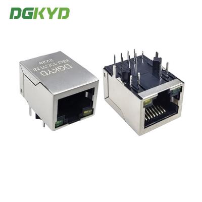 China Aangepaste Beschermde 10/100base kiezen Haven RJ45 Jack With Lan Transformer uit Te koop