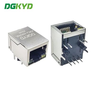 China A única aba do porto protegeu para baixo o conector do jaque modular de rj45 Cat5, 10/100 de conector BAIXO do lan à venda