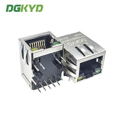 China Ponto de entrada 1000 da base-T 10p8c de DGKYD111B491DB1A1DP RJ45 Jack Ethernet Connector RJ45 com Magnetics, encabeçamentos e receptáculos do PWB à venda