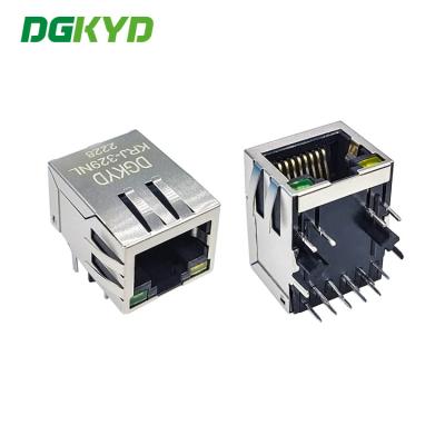 Chine 1000BASE-T choisissent l'Ethernet industriel Jack de l'immersion CAT6 du connecteur RJ45 de port avec mené à vendre