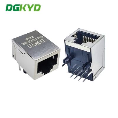 China Metall schirmte einzelnes Port-8P8C RJ45 modularer Jack With Led And verwendete EMI Fingers J0011D21BNL ab zu verkaufen