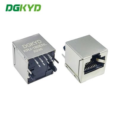 Chine 180 module de connecteur RJ45 magnétique bas de l'entrée 10/100 verticaux de degré protégé à vendre