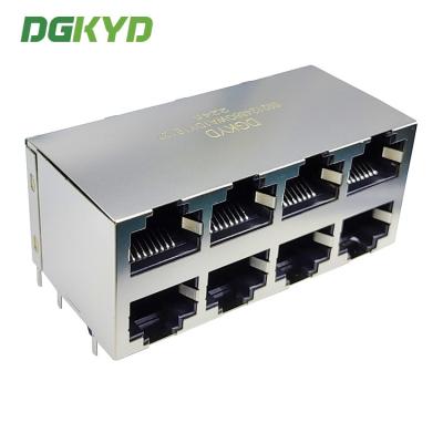 China DGKYD59212488GWA1DY1E127 RJ45 Multiport Socket with Shielded Data Communication Interface for sale