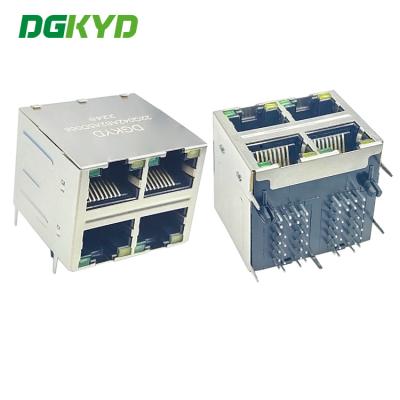 中国 DGKYD22Q042AB2A5D068 RJ45 ギガビット ネットワーク コネクタ ライト シールド付き 10PIN 販売のため