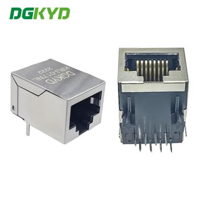 China KRJ-017NL 10/100Base Tab Down RJ45 LAN Jack Network Connector mit LAN-Transfomer zu verkaufen