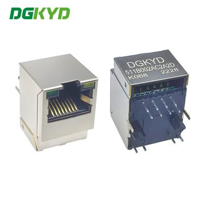 Κίνα DGKYD511B002AC2A2DK068 180 κάθετος RJ45 συνδετήρας δικτύων βαθμού με την εγκοπή προς πώληση