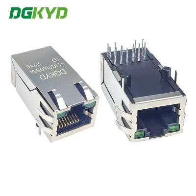 Chine Le connecteur d'interface direct de la prise RJ45 de DGKYD411Q016DB3A1D imperméabilisent intégré à vendre